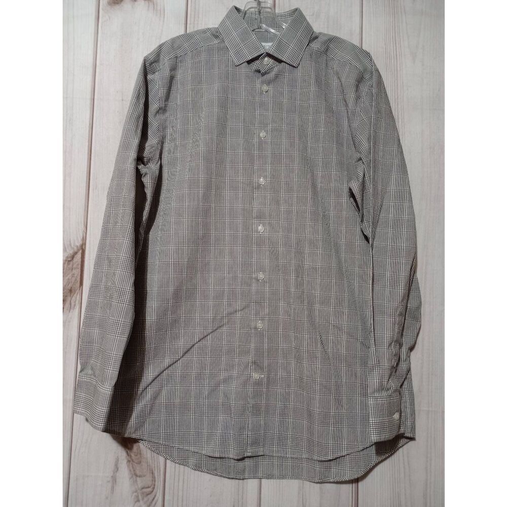 Collection By Michael‎ Strahan Shirt Men's 16 Black White